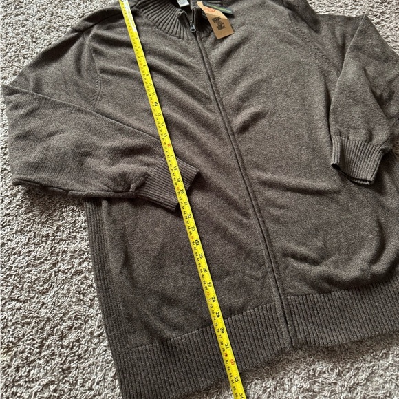 Dockers XL Tall Heavy 100% Cotton Full Zip Front Cardigan Sweater New - Picture 2 of 5